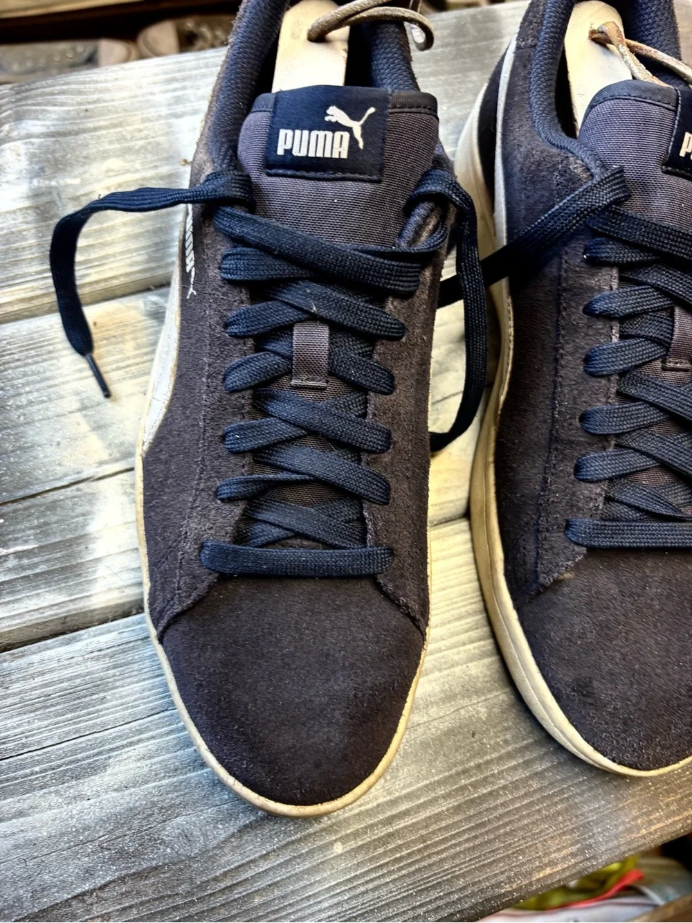 Puma suede sneakers in navy blue #suede #athleticsize 10